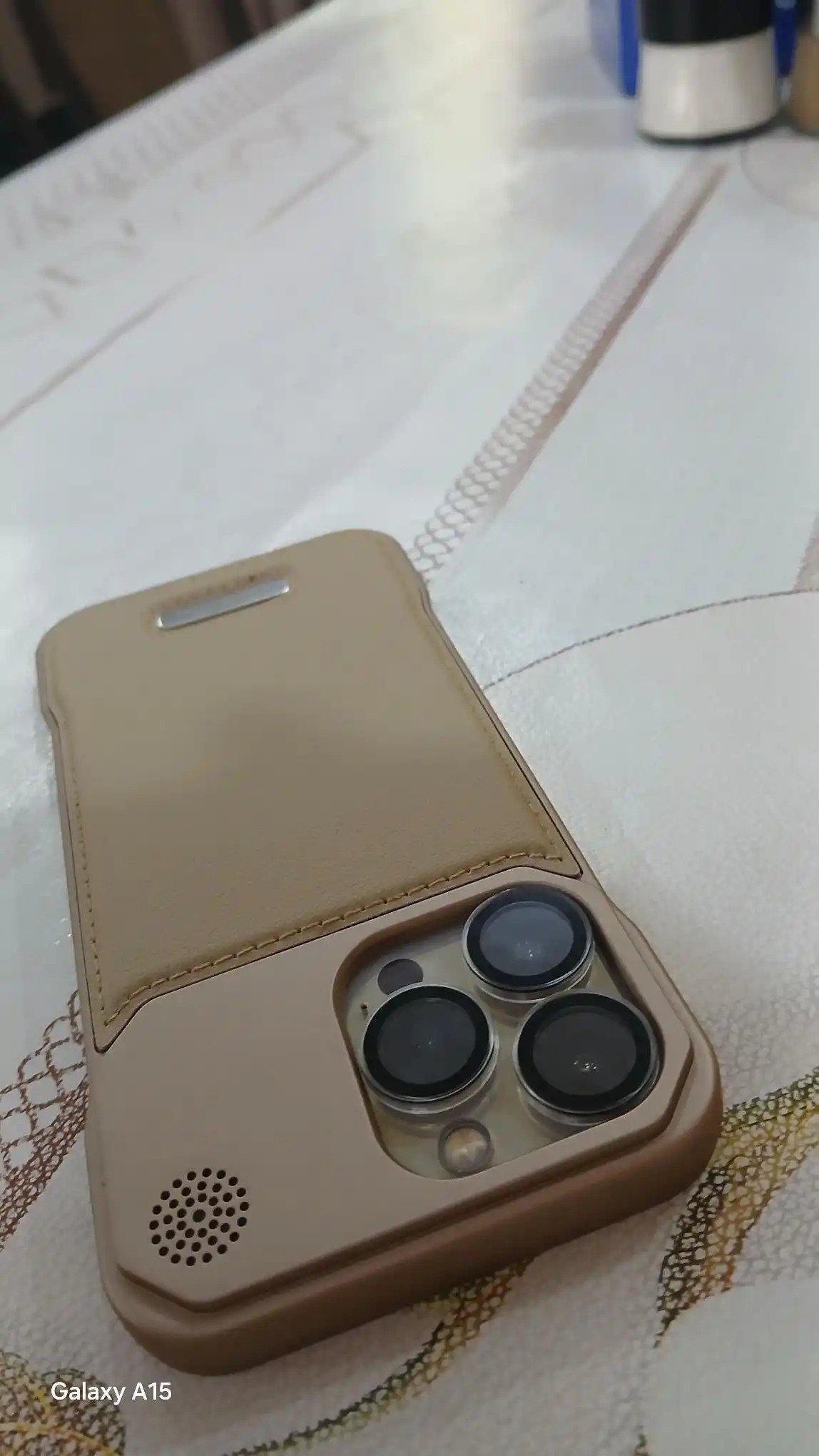 Zamonaviy chexol iPhone, 12,13, 14, 15, 16 Pro/Pro Max uchun metall, ekologik charm