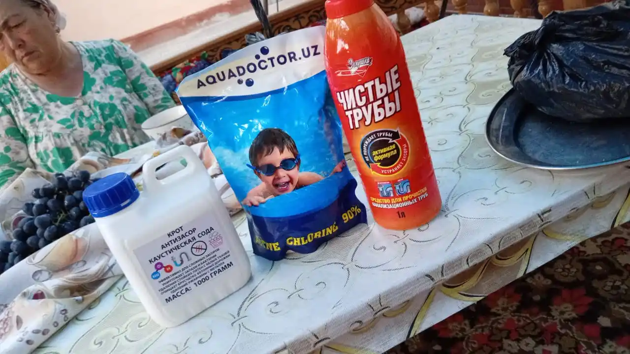 Средство для прочистки труб 500гр , 1000 гр, антизасор, каустическая сода