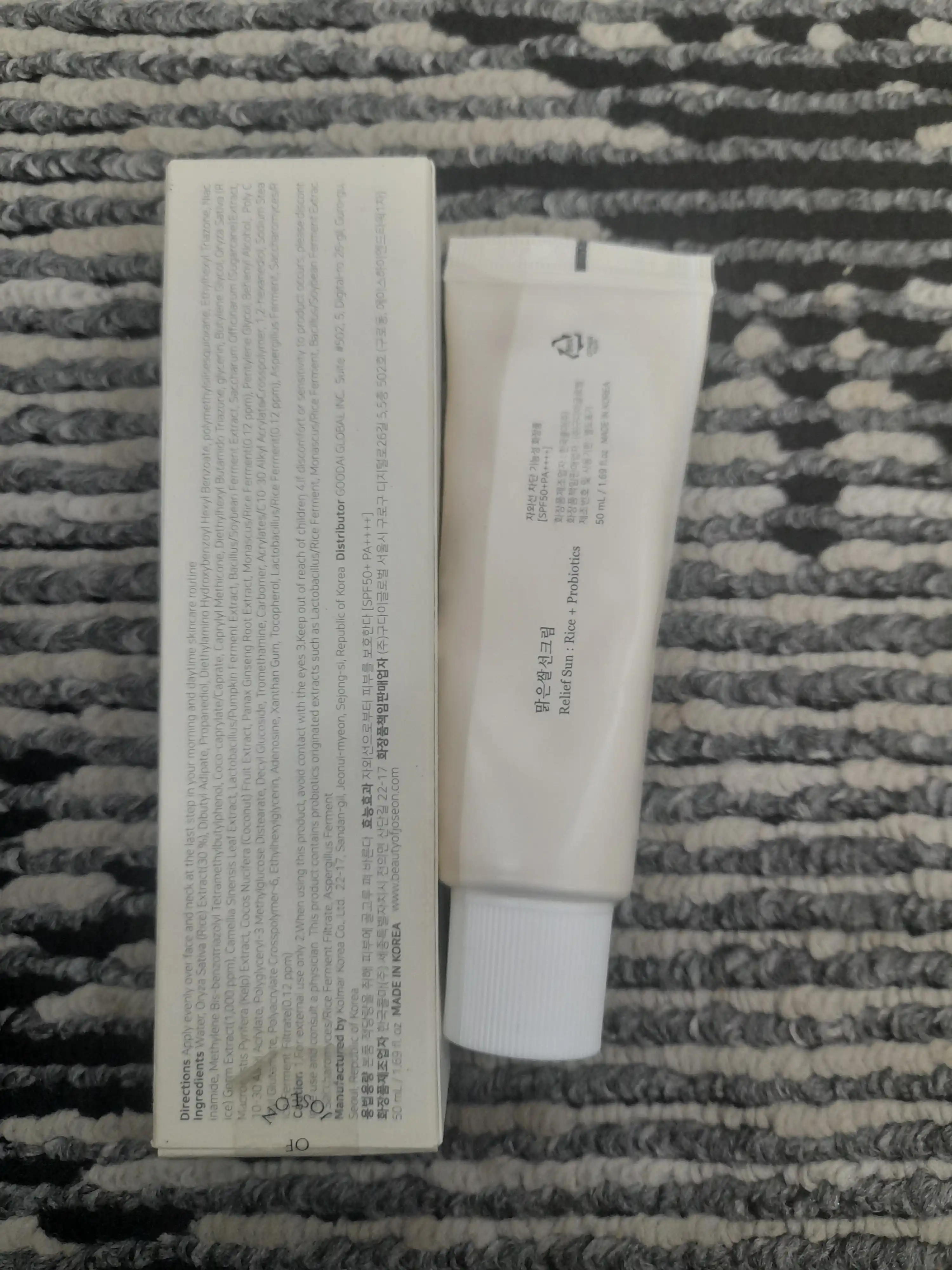 Quyoshdan himoya kremi Beauty of Joseon Relief Sun: Rice+Probiotics SPF 50+ PA++++, 50 ml