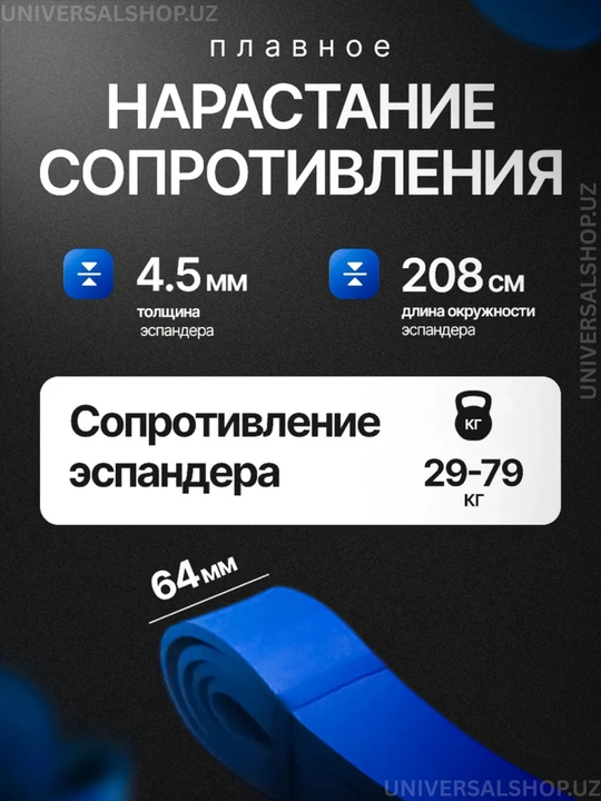 Резинка для фитнеса, латексная, универсальная, для тренировок, сопротивление 2 - 104 кг