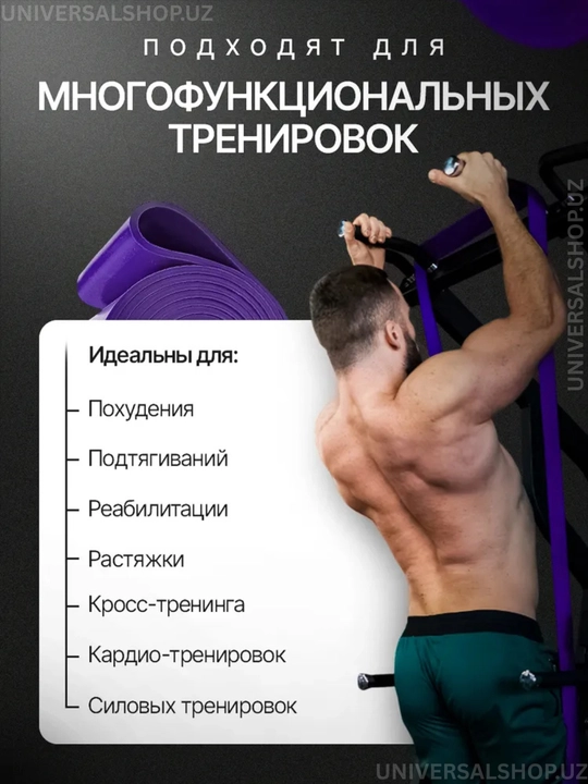 Резинка для фитнеса, латексная, универсальная, для тренировок, сопротивление 2 - 104 кг