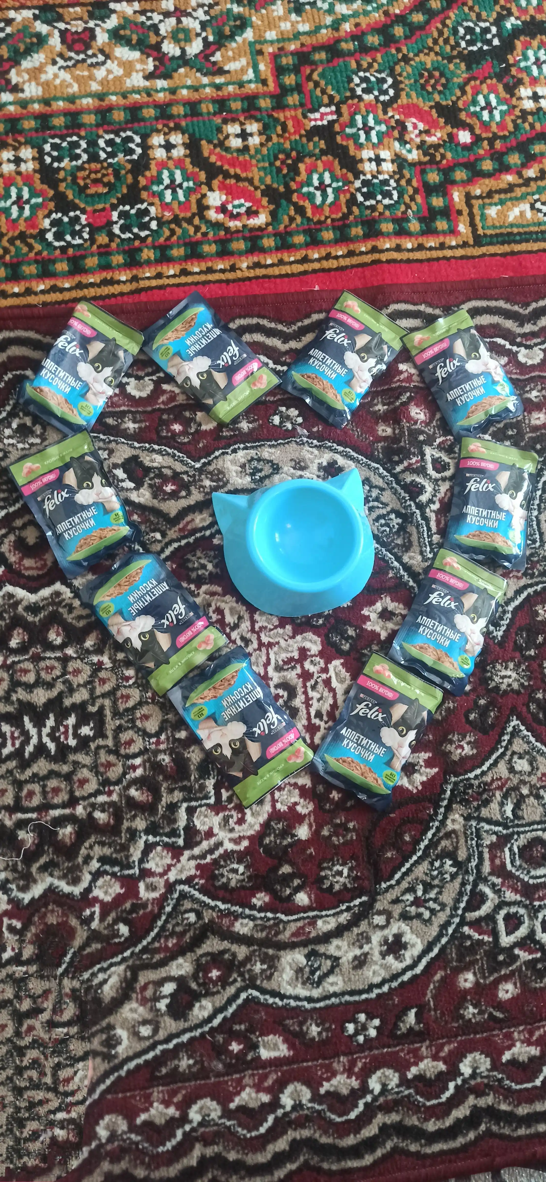 Миска для котят, в виде мордочки кошки с ушками, 15*4,5 см