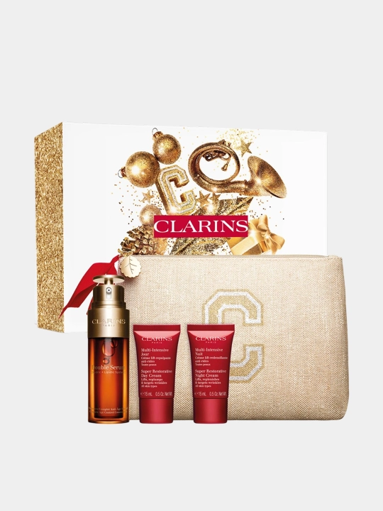 Clarins Double Serum & Multi-Intensive Set, 4 tasi 1 da - qarishga qarshi vositalar to‘plami - 