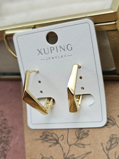 Кольцевые серьги для девочек и женщин, Xuping — 1001PRT-XUPINGK-ПЕСОЧ