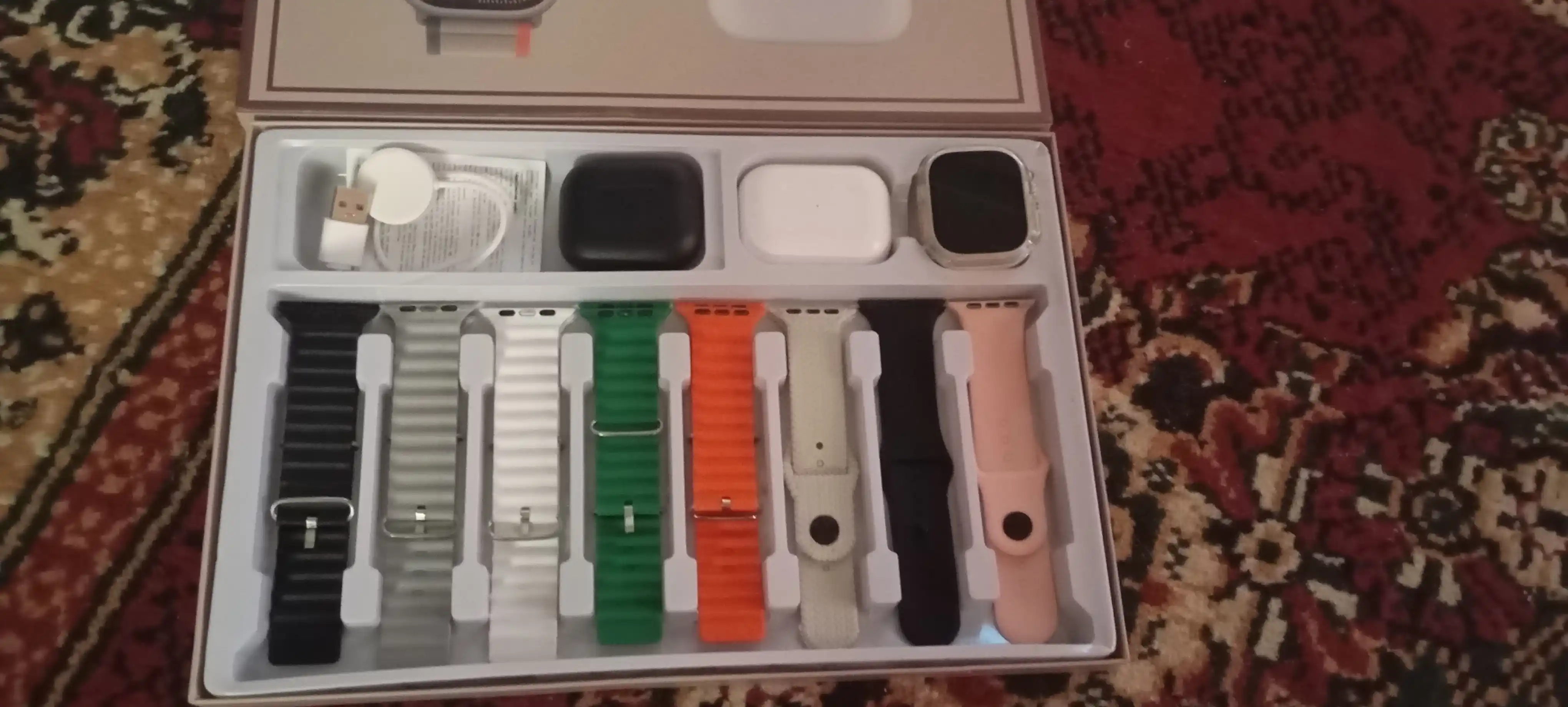 Умные часы, Smart Watch Ultra и наушники iPods pro, с 8 ремешками, подарочный набор 10 в 1