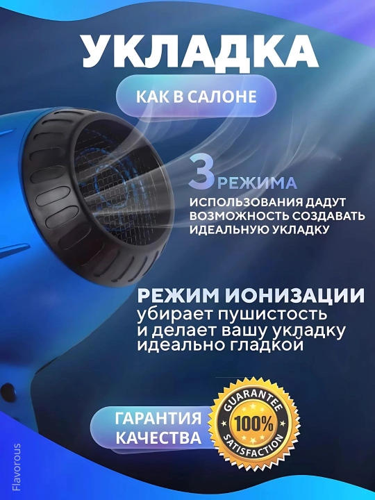 Фен для волос профессиональный PH-8080, для сушки и укладки, с ионизацией