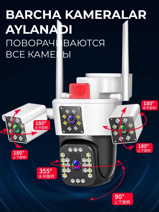 Наружная камера видеонаблюдения Wi-Fi, с датчиком движения и ночным видением