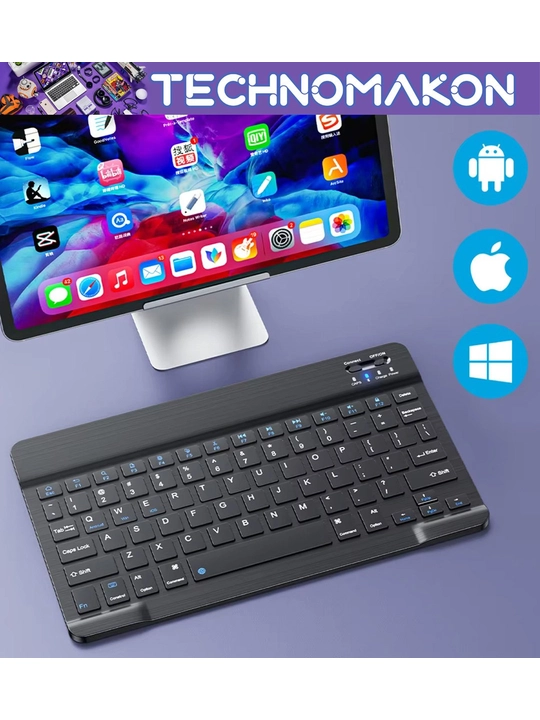 Ultrayupqa Bluetooth klaviatura, simsiz yupqa mini klaviatura