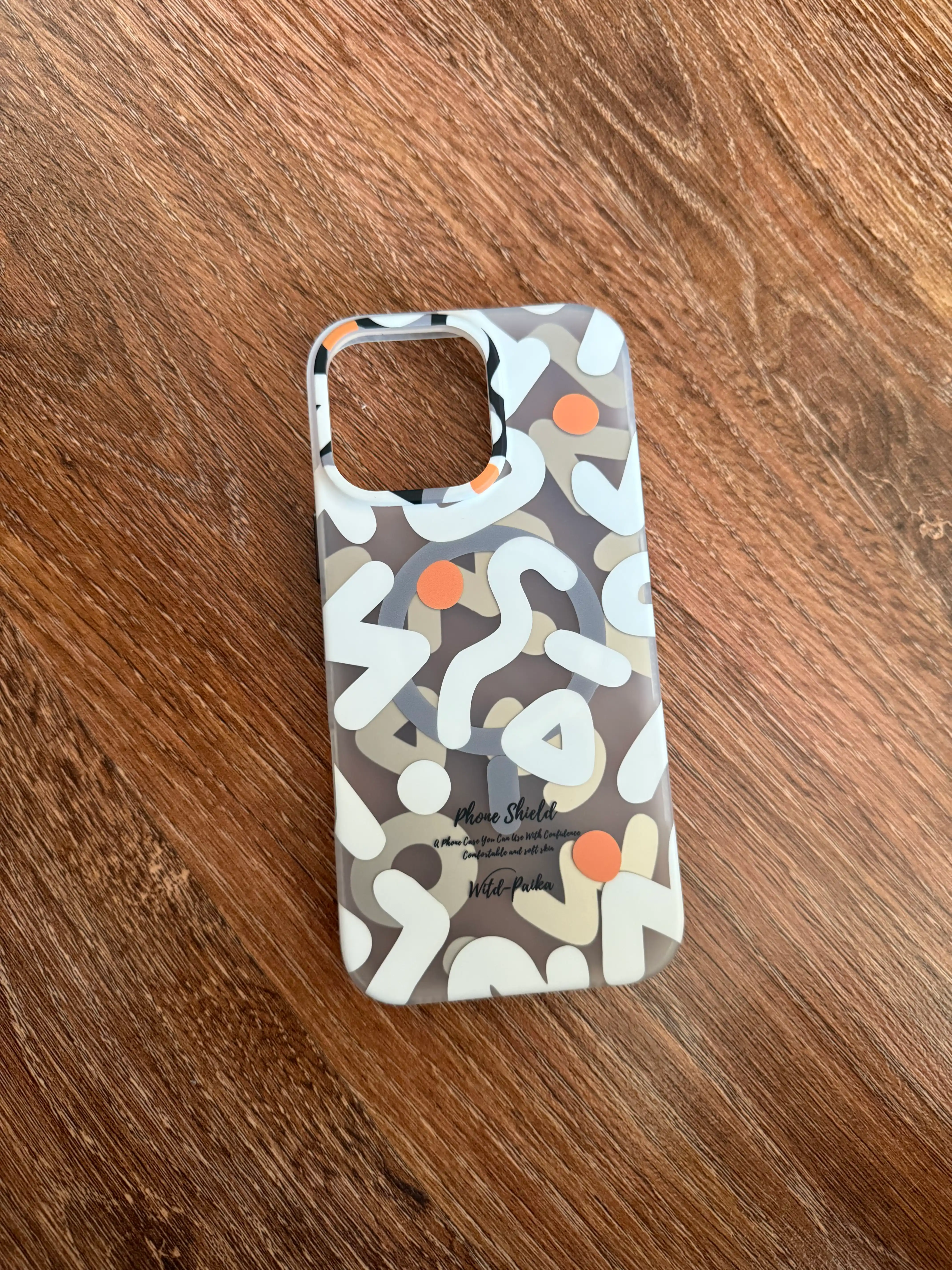 IPhone 15 16 Pro/Maks uchun Art Graffiti Design Case Matte MagSafe