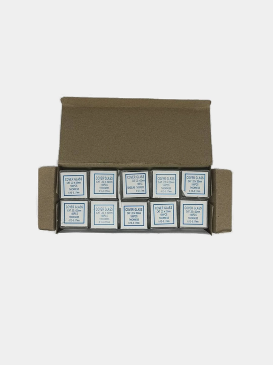 Mikroskop uchun yopuvchi oynachalar 22×22 mm, 1000 dona