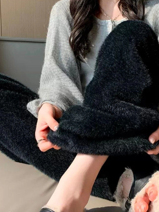 Утепленные брюки из ангоры