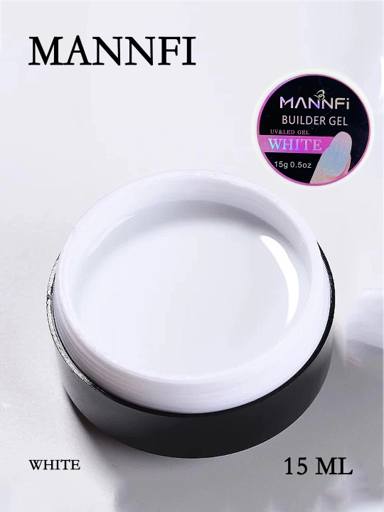 Гель для наращивания и моделирования ногтей цветной, MANNFI, 15 g
