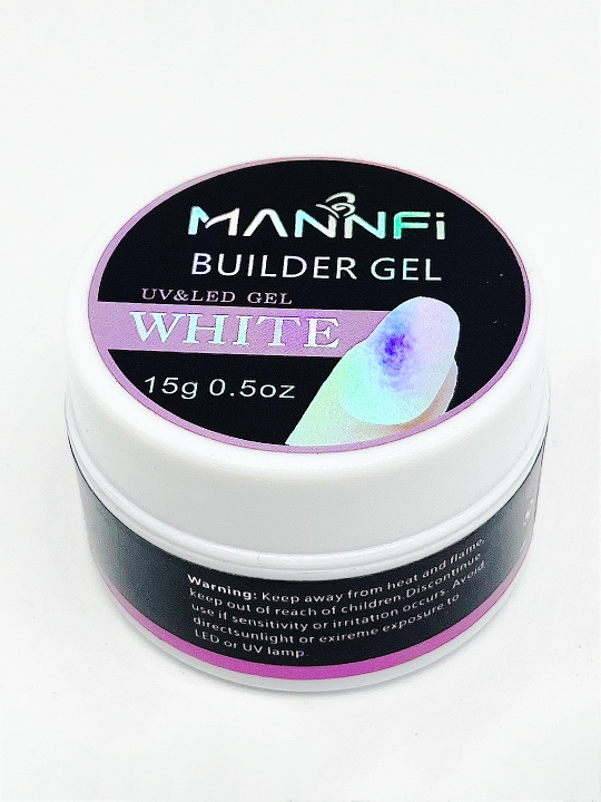 Гель для наращивания и моделирования ногтей цветной, MANNFI, 15 g