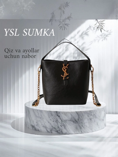 Женская сумка через плечо YSL — MIKKI-SUMKAAA-ЧЕРНСТЕ