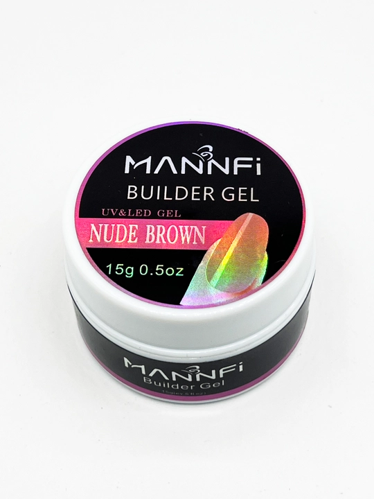 Гель для наращивания и моделирования ногтей цветной, MANNFI, 15 g