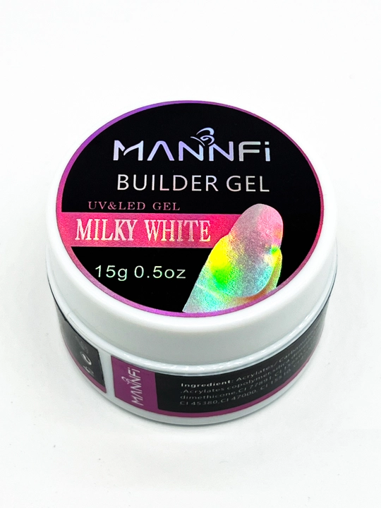 Гель для наращивания и моделирования ногтей цветной, MANNFI, 15 g