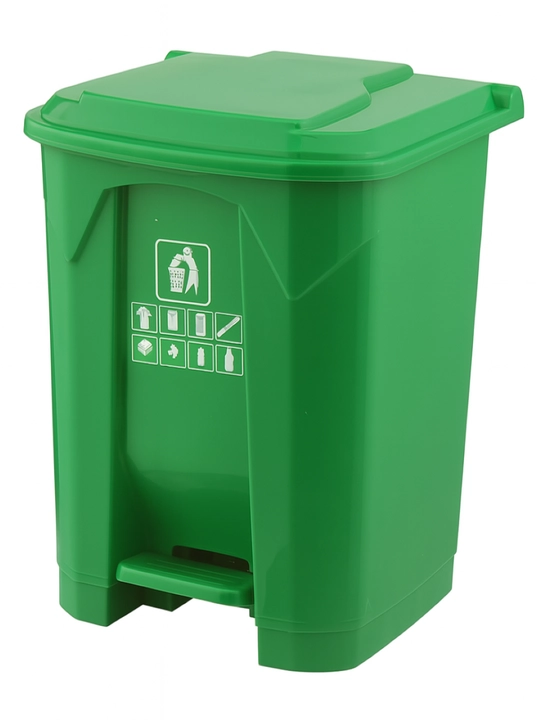 Plastik konteyner, 50 litrlik axlat chelagi, qopqoqli — uy va ofis uchun mo‘ljallangan - 