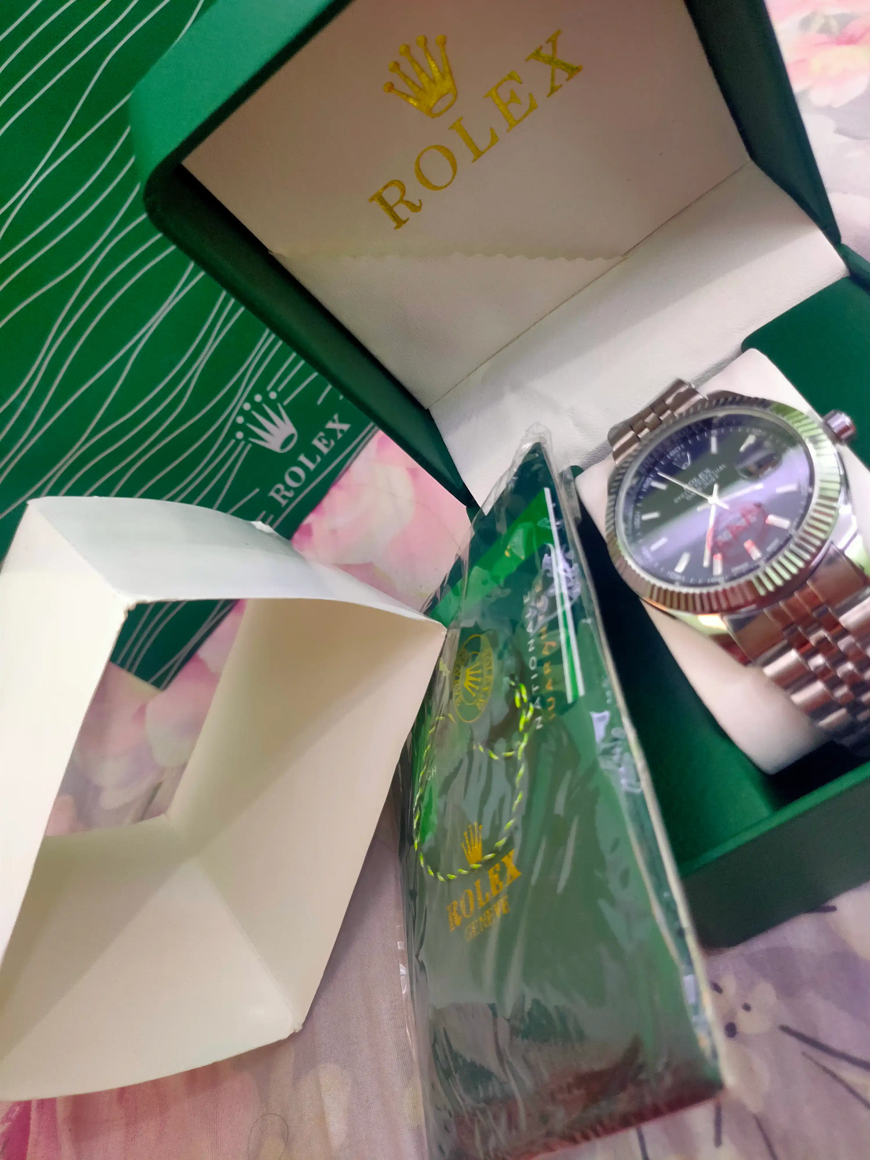 Erkaklar qo'l soati Rolix datejust 42 mm, kvarts mexanizmli, sovg'a to'plami bilan birga
