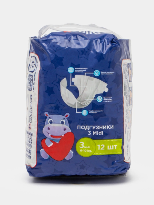 Подгузники Oila Tanlovi 3 (MIDI), 12 шт