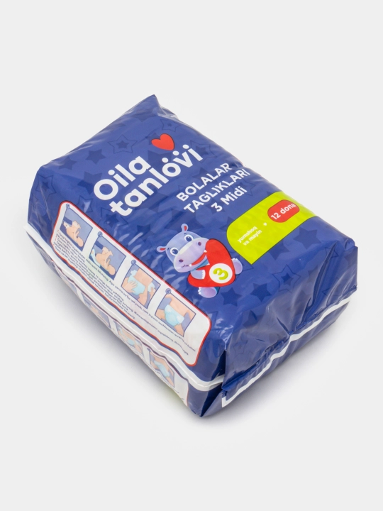 Подгузники Oila Tanlovi 3 (MIDI), 12 шт
