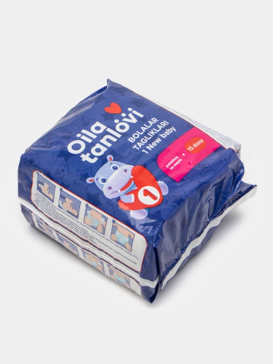 Подгузники Oila Tanlovi, 1 NEW BABY, 15 шт