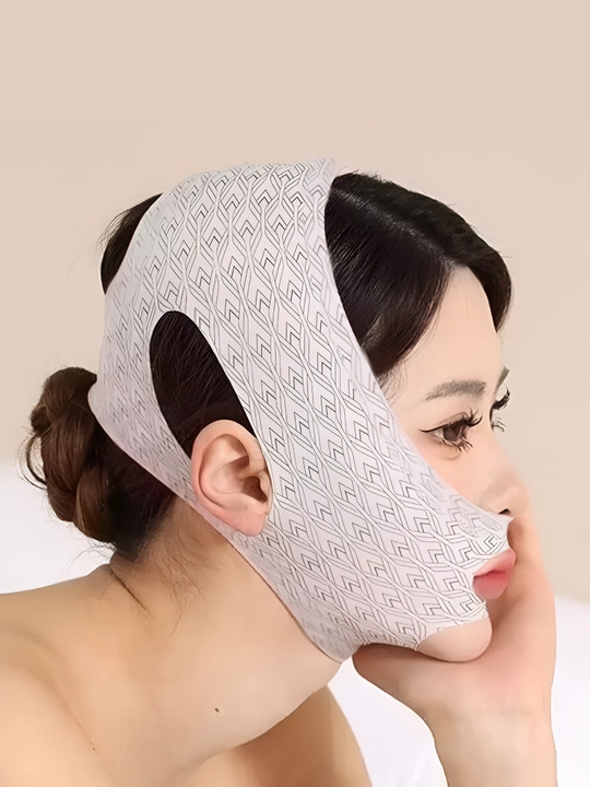 Подтяжка обвисшего лица, от морщин, лифтинг 2-кратной ременной повязки на лицо