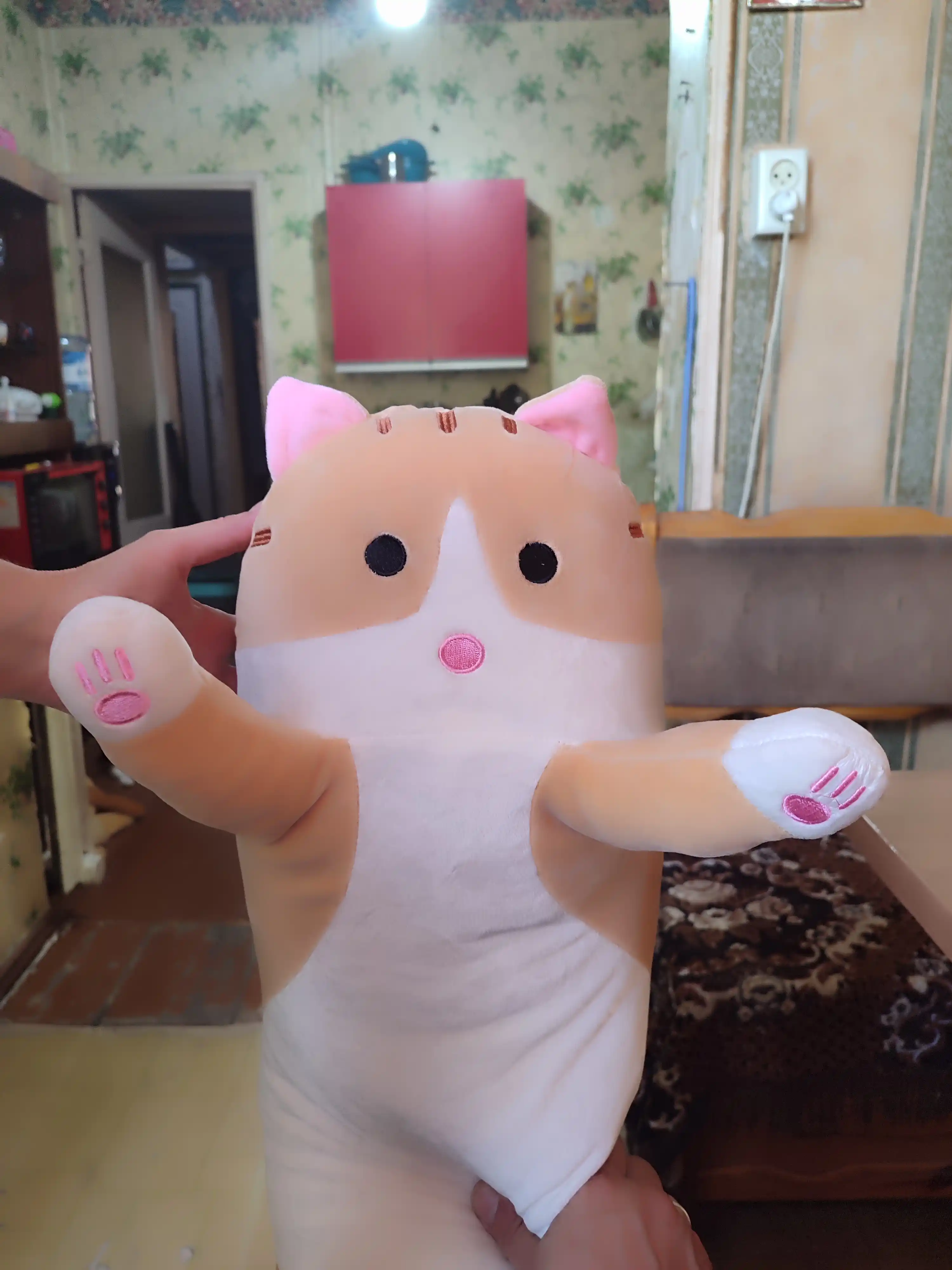 Кот-батон, мягкая игрушка-подушка Cat Loaf, плюшевый
