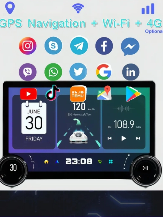 Monitor Android 4/64 Cobalt, Gentra, Spark, Nexia 1, 2, 3, Damas Matez
