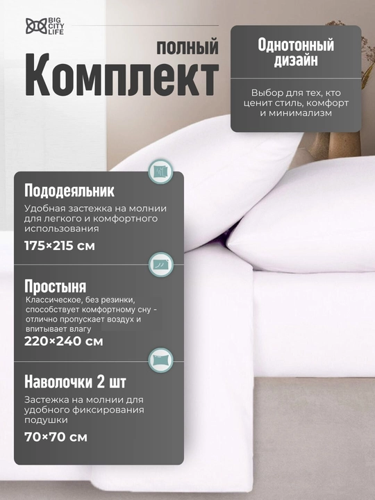 Комплект постельного белья, двуспальный и односпальный, Big City Life