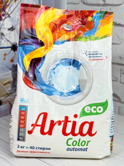 Стиральный порошок Artia Color 2,4 - 3 кг — CPOINT-POROSH2-artia3c