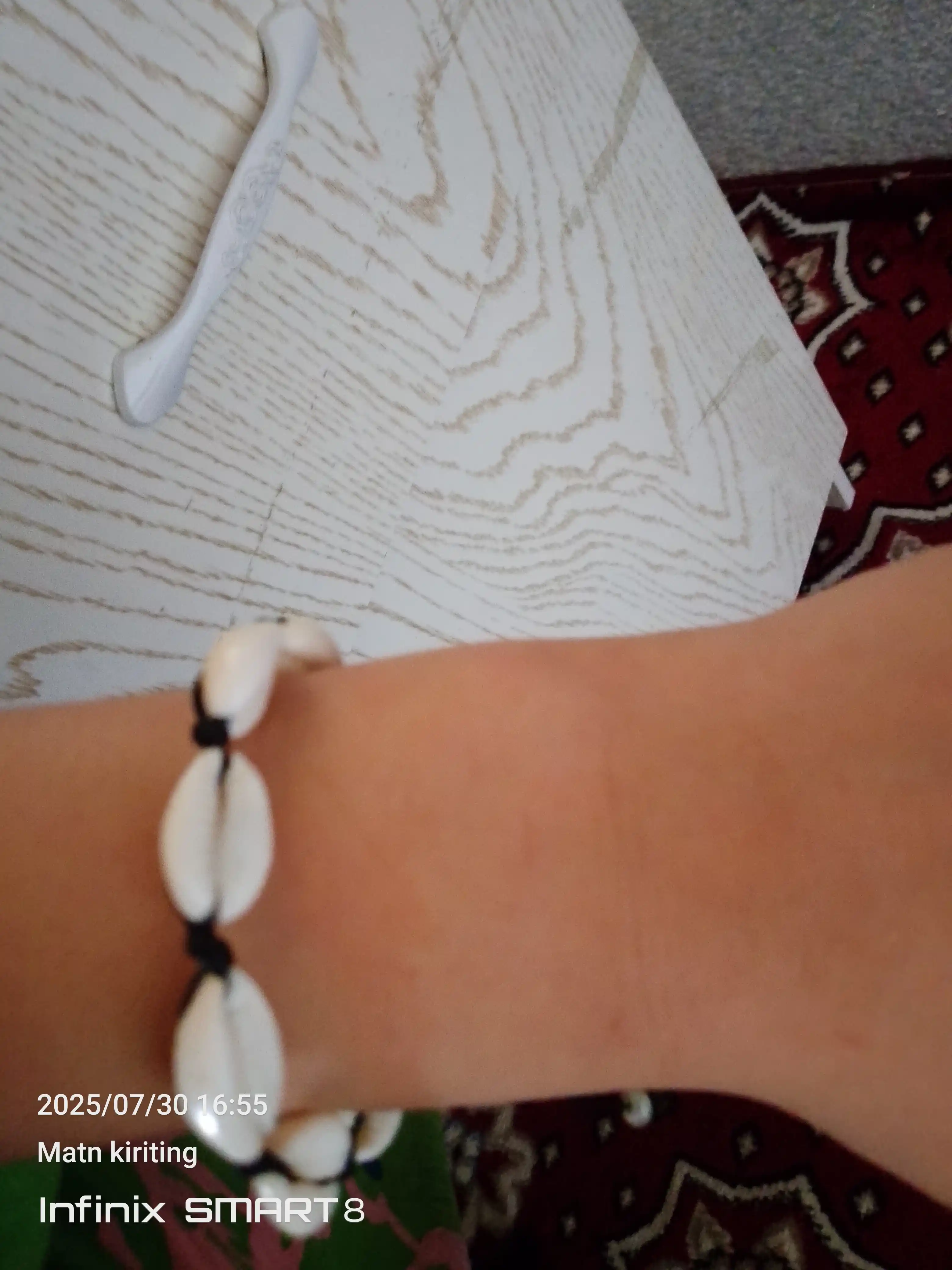 Qo'l yoki oyoq uchun ayollar bilaguzuk, sozlanishi qobiqdan yasalgan