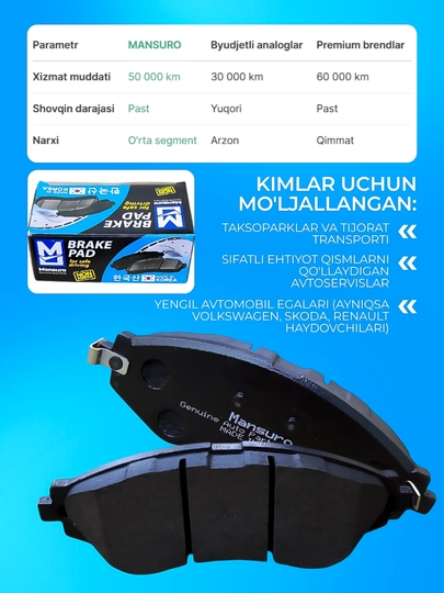 Колодки тормозные Mansuro, задние, для LACETTI — KLS-MSLCT2
