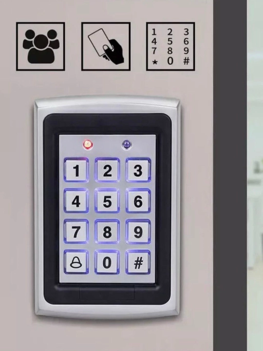 7612 model – tezkor RFID karta va kodli eshik ochish tizimi, antivandal, suvga chidamli