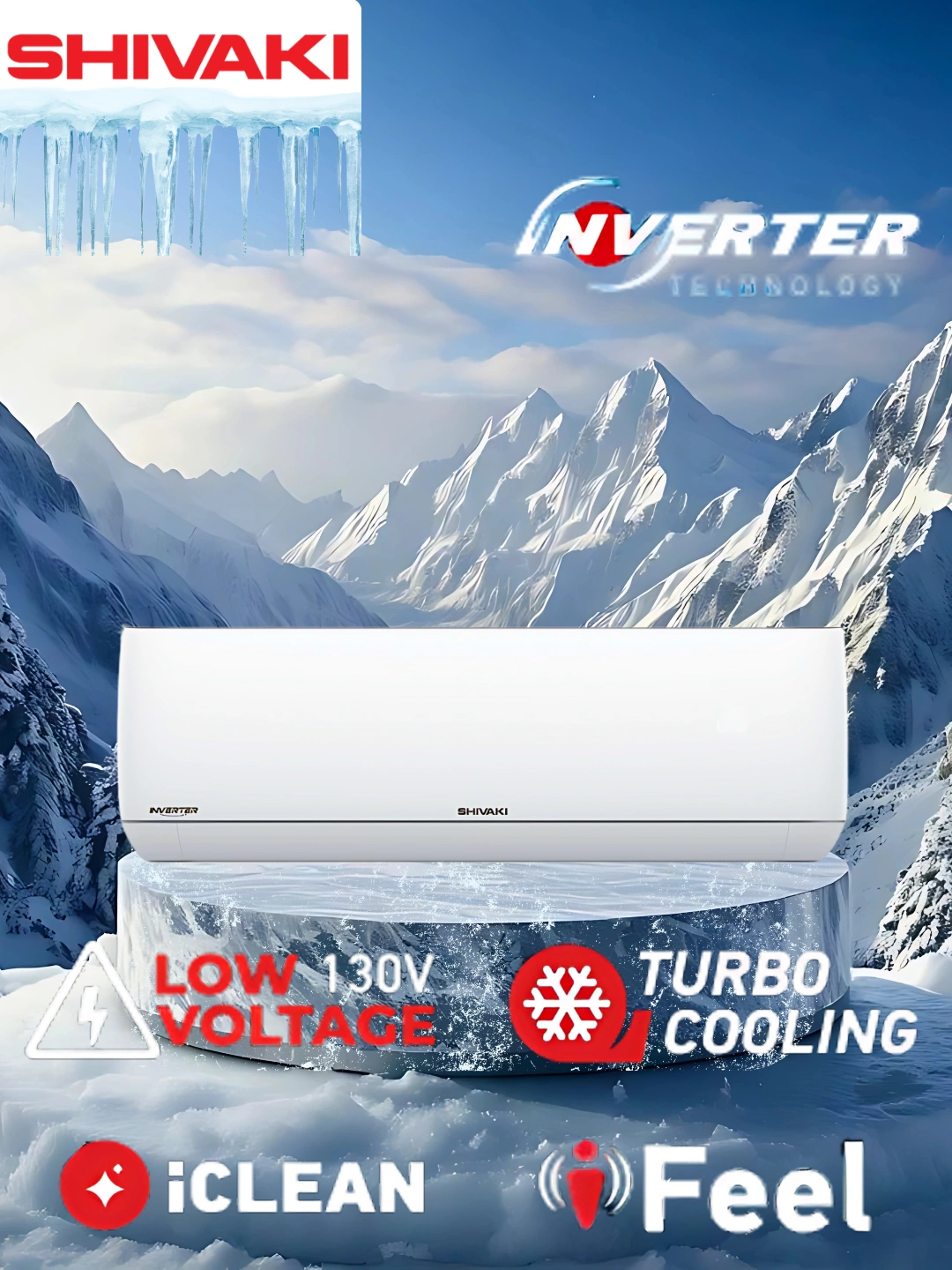 Настенный кондиционер Shivaki Sensei Inverter за 6927000 сум со скидкой 27%. Uzum Market