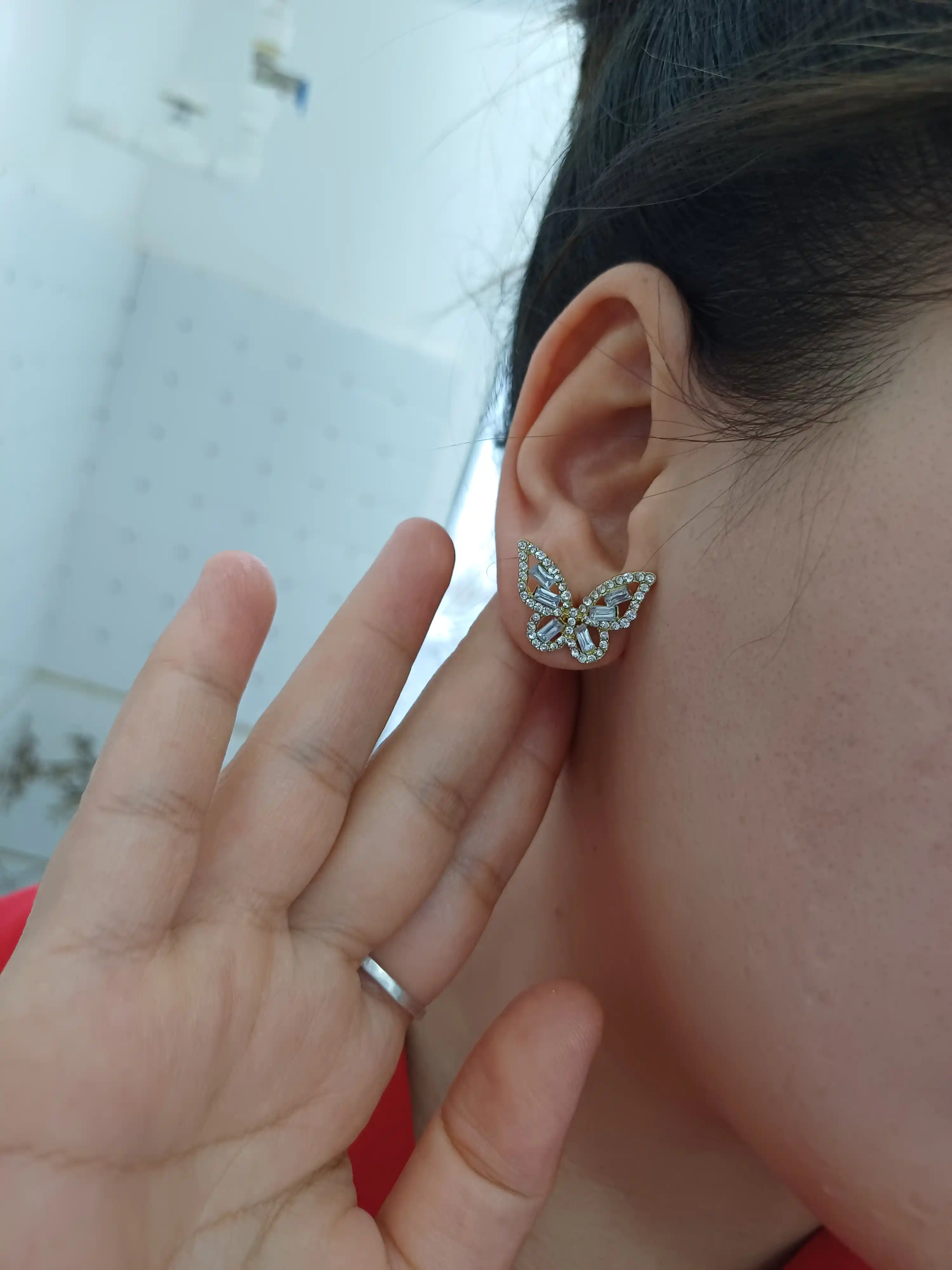 Серьги в форме бабочки, женские серьги