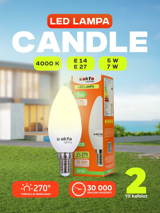 LED ЛАМПА CANDLE - 