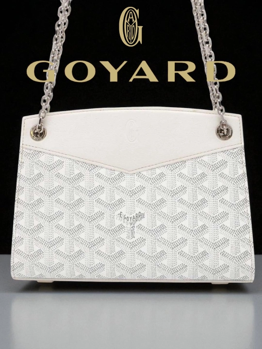 Женская сумка Goyard через плечо подарок на 8 марта для девушек синий чёрный белый гоярд - 