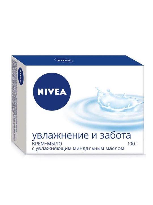 Krem-sovun Nivea, sovun yuz va tana uchun, namlantiruvchi ayol va erkaklar sovuni, 100 g