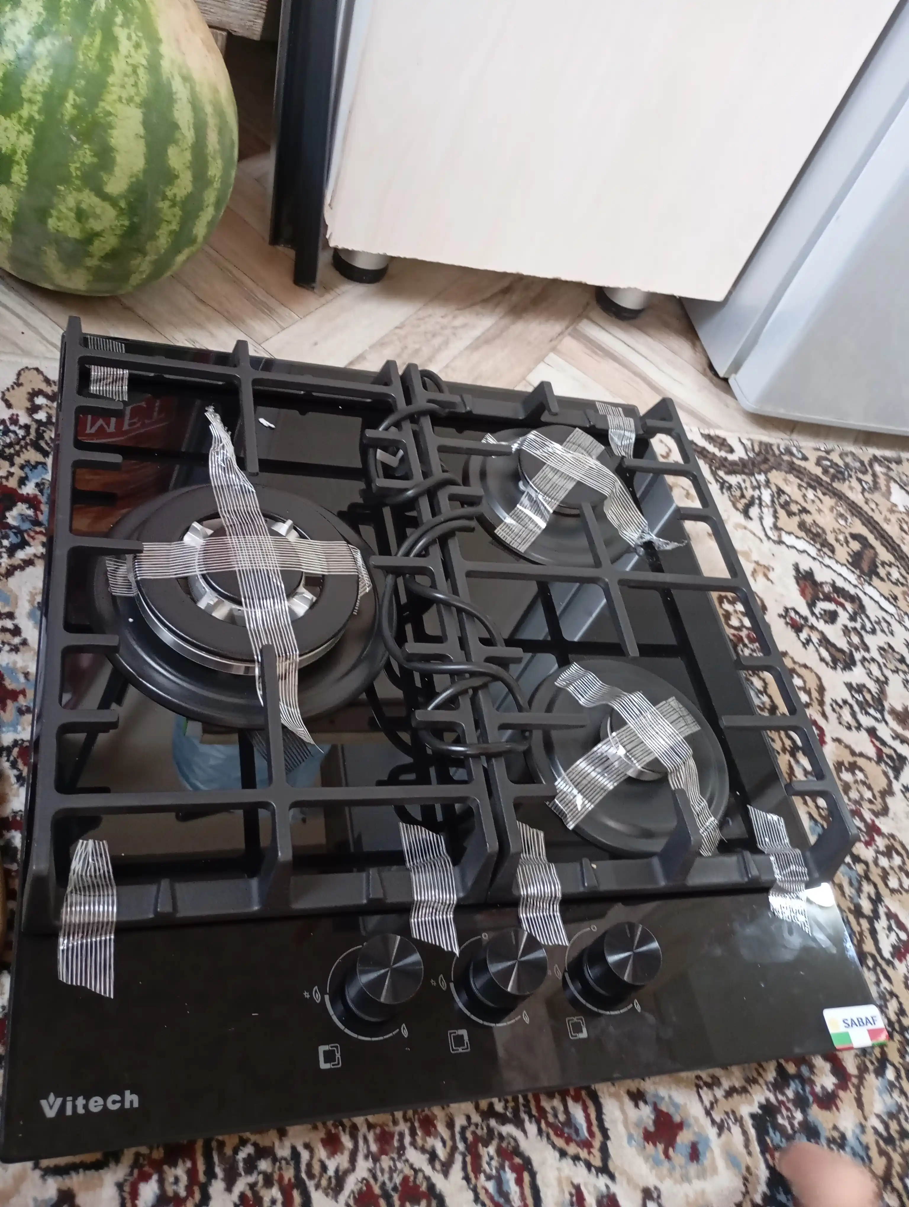 Газовая варочная панель Vitech Arida, 4 конфорки, WOK-конфорка