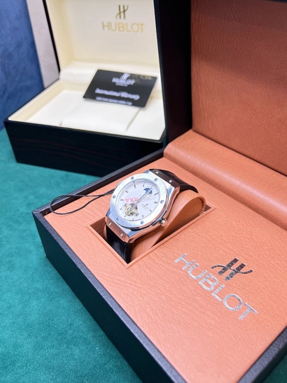 Мужские наручные часы Hublot, автоматические, механические, в подарочной коробке — CLEANNE-MHUBLOT-БЕЛЫЙ
