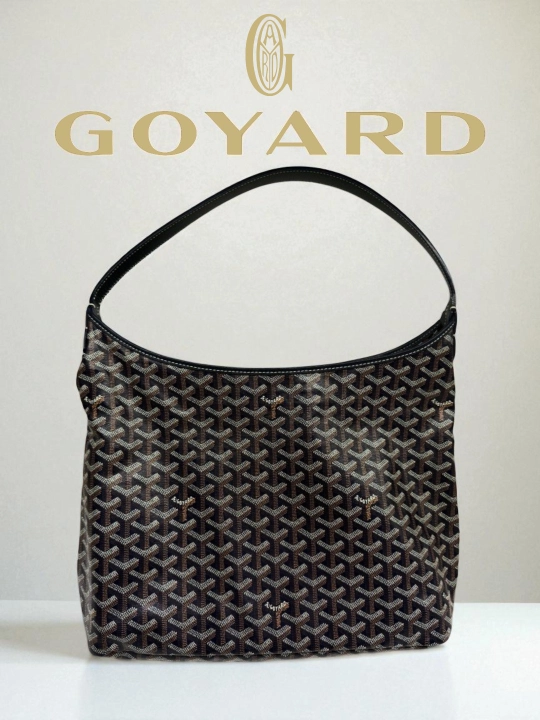 Женская сумка Goyard через плечо подарок на 8 марта для девушек синий чёрный белый гоярд - 