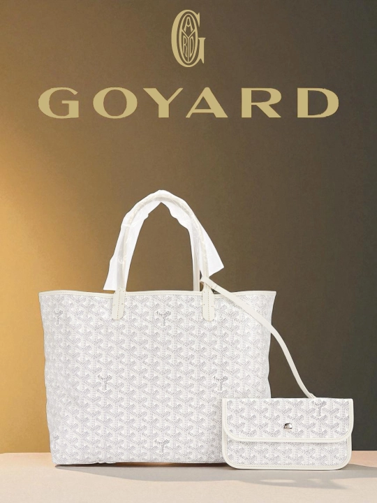 Женская сумка Goyard через плечо подарок на 8 марта для девушек синий чёрный белый гоярд - 