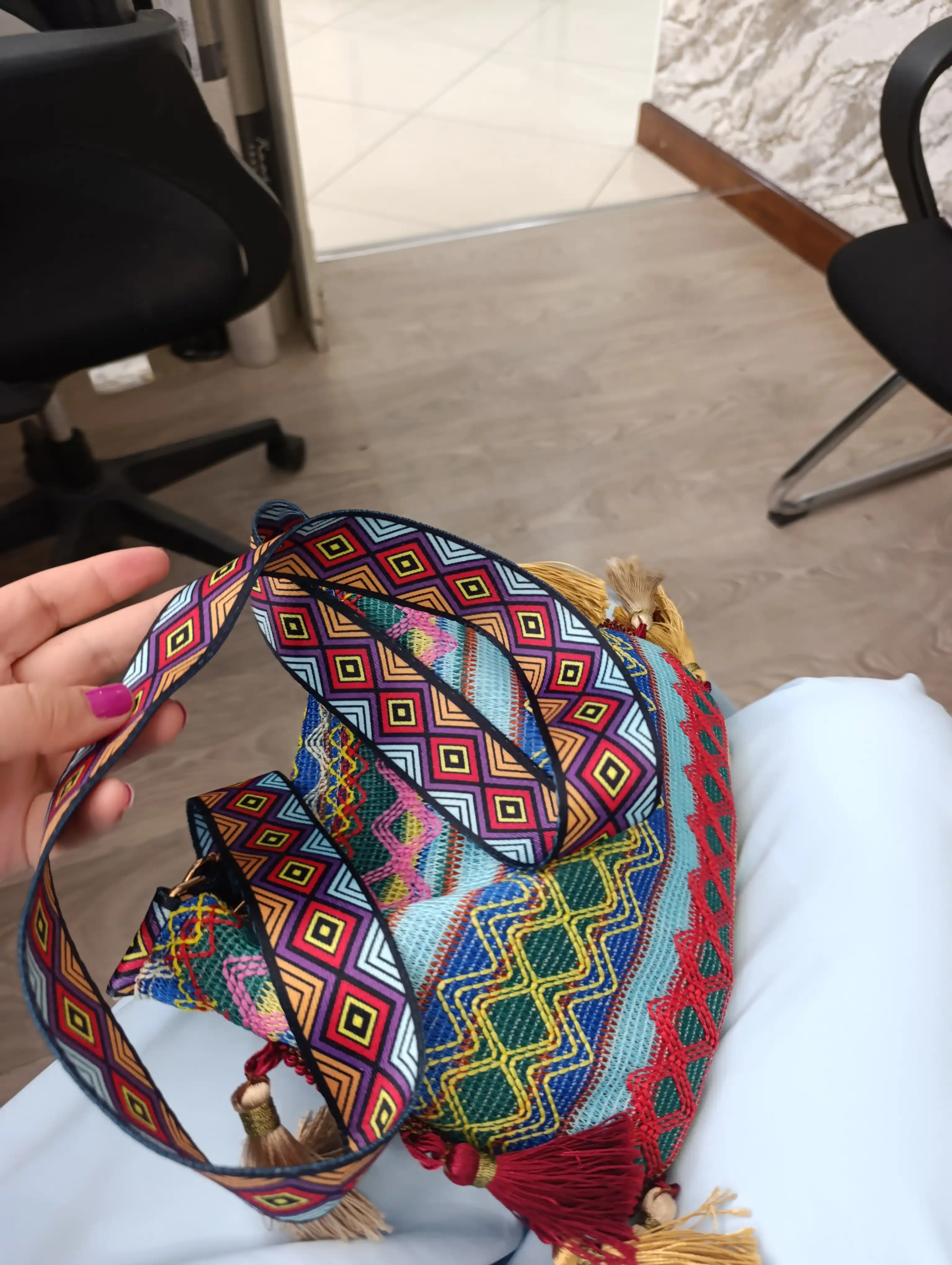 Sharqona boho uslubidagi ayollar sumkasi, kross bodi, tout