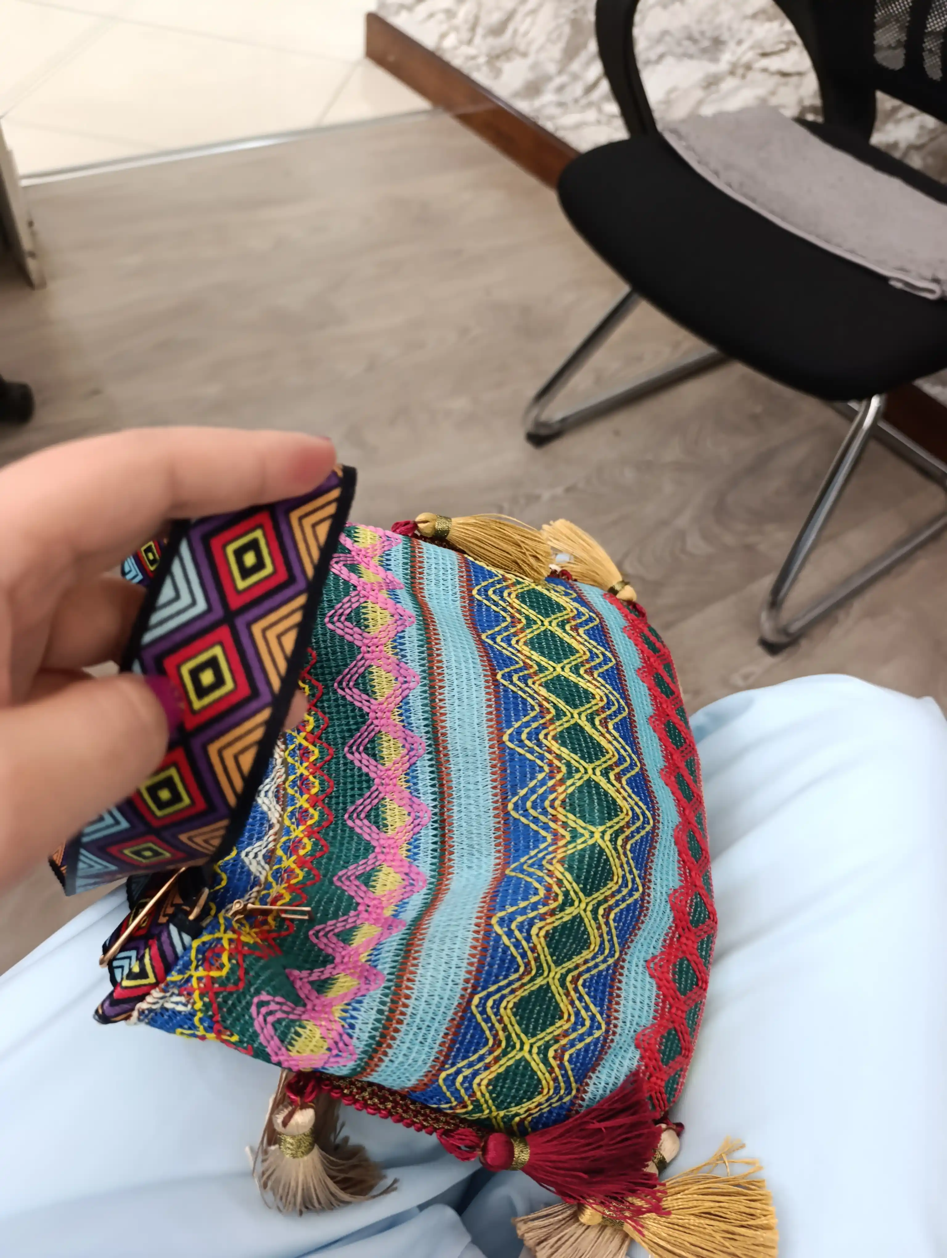 Sharqona boho uslubidagi ayollar sumkasi, kross bodi, tout
