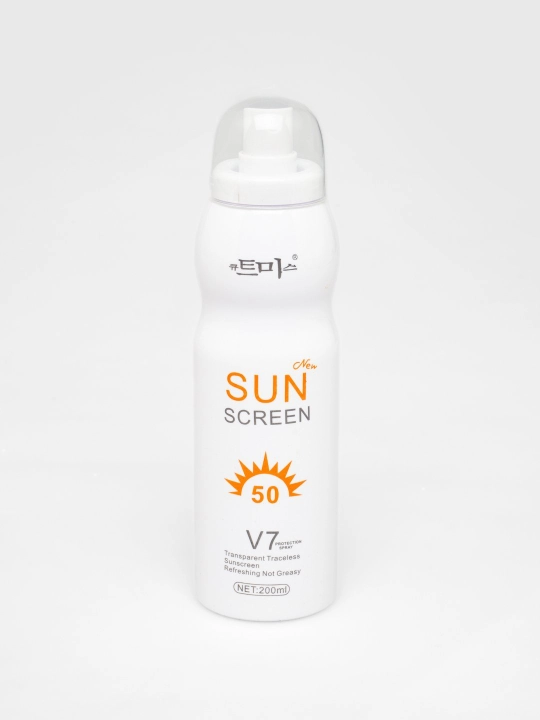 Quyoshdan himoya qiluvchi sprey kremi, 50 spf Quyosh ekrani V7, 200 ml