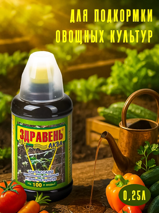 Mineral o'g'it Zdraven Akva gul, sabzavot va ko'kat ekinlari uchun -o'lchov stakanli 0.25L - 