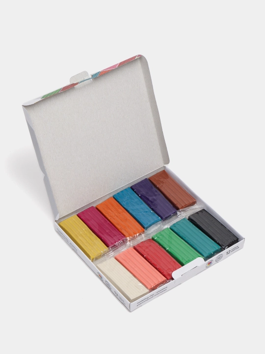 Klassik plastilin ErichKrause 50558, qutida 12 dona, 12 xil rangda, 192 g