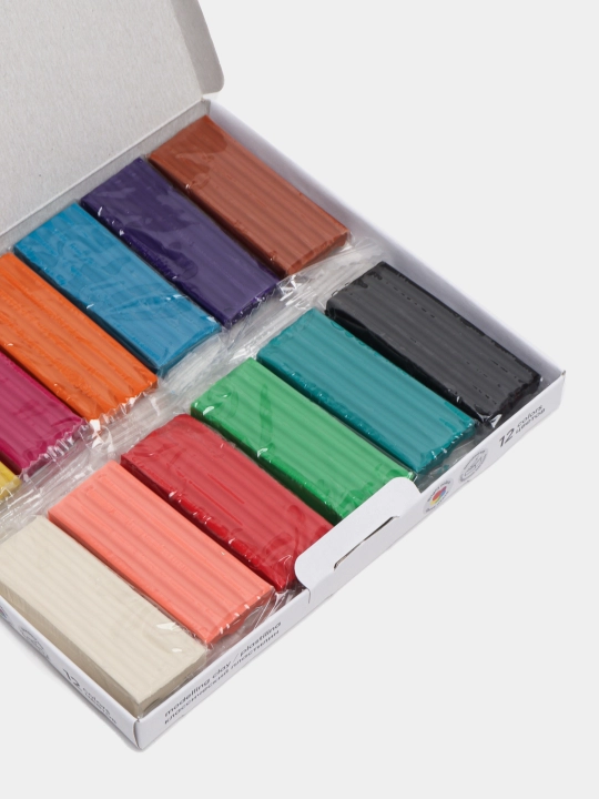 Klassik plastilin ErichKrause 50558, qutida 12 dona, 12 xil rangda, 192 g