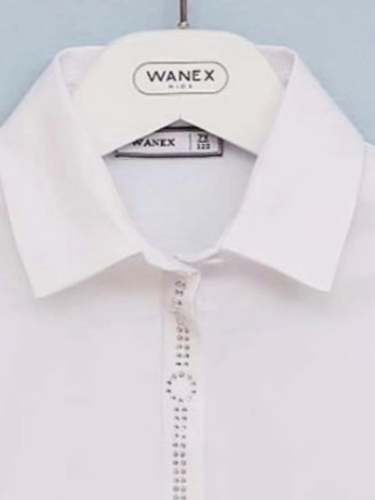 Белая кофта для девочек, от 7 до 14 лет, 100% из хлопка WANEX