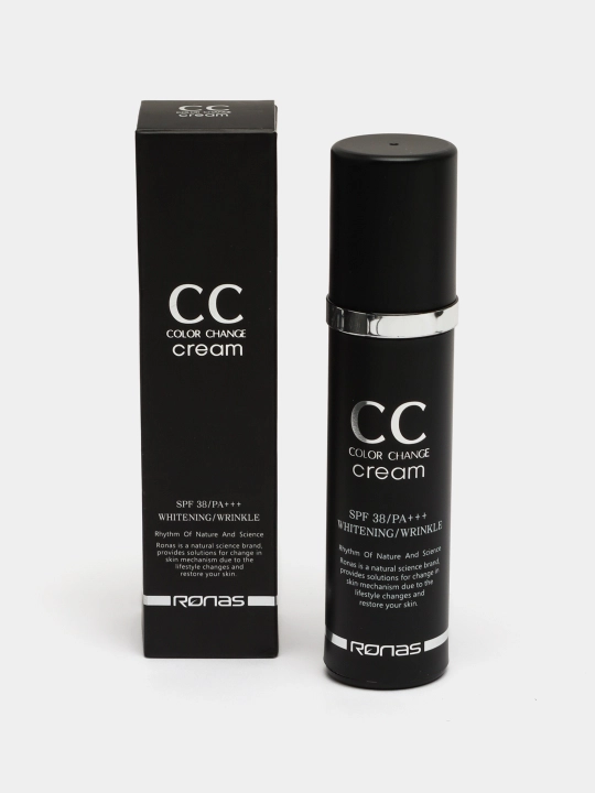 Tonal krem Ronas CC, teri rangini sozlovchi SPF 38/PA+++, 50 ml